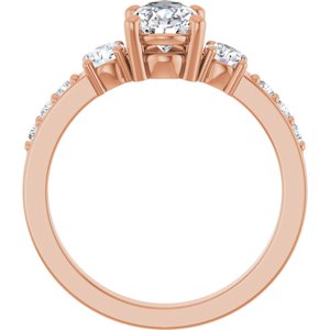 14K Rose Gold 8.5x5.5 mm Pear Ring Mounting – image 3
