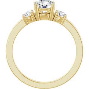 14K Yellow Gold 5.8 mm Round Ring Mounting – image 3