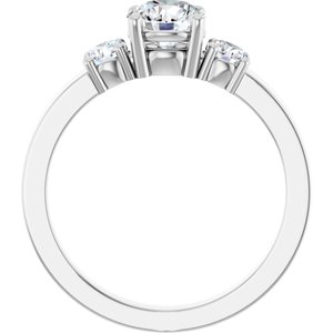 14K X1 White Gold 5.8 mm Round Ring Mounting – image 3