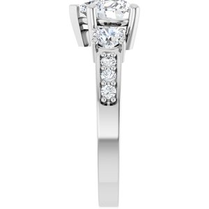10K White Gold 7x7 mm Heart Ring Mounting – image 7