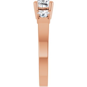 10K Rose Gold 5x5 mm Cushion Ring Mounting – image 7
