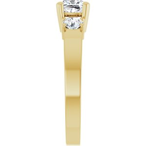 18K Yellow Gold 5x5 mm Cushion Ring Mounting – image 7