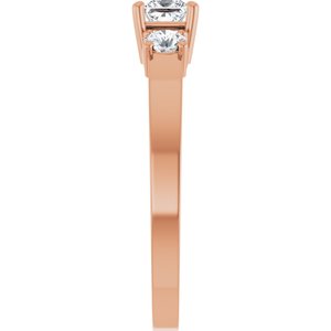 10K Rose Gold 3.5x3.5 mm Square Ring Mounting – image 7