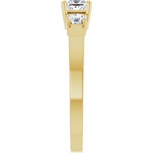 14K Yellow Gold 3.5x3.5 mm Square Ring Mounting – image 7