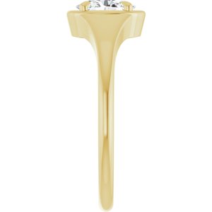 18K Yellow Gold 6.5x4.5 mm Oval Ring Mounting – image 7
