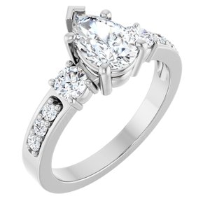 Sterling Silver 8.5x5.5 mm Pear Ring Mounting
