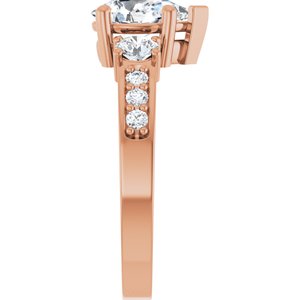 14K Rose Gold 8.5x5.5 mm Pear Ring Mounting – image 7