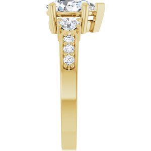 10K Yellow Gold 8.5x5.5 mm Pear Ring Mounting – image 7