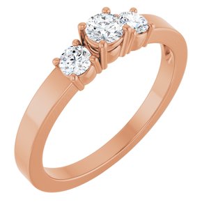 18K Rose Gold 3.5 mm Round Ring Mounting