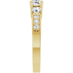 10K Yellow Gold 4x4 mm Cushion Ring Mounting – image 7