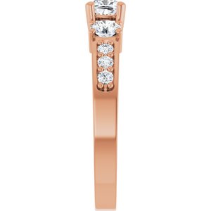 14K Rose Gold 4x4 mm Cushion Ring Mounting – image 7