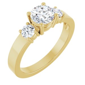 10K Yellow Gold 5.8 mm Round Ring Mounting