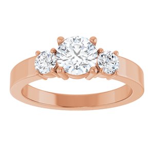 10K Rose Gold 5.8 mm Round Ring Mounting – image 5