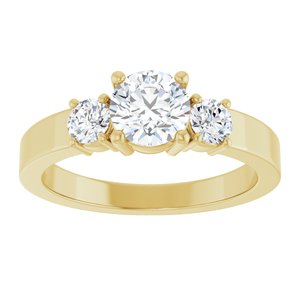 14K Yellow Gold 5.8 mm Round Ring Mounting – image 5