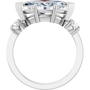 Platinum 14x7 mm Marquise Ring Mounting – image 3