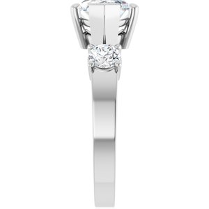 10K White Gold 14x7 mm Marquise Ring Mounting – image 7