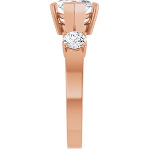 18K Rose Gold 14x7 mm Marquise Ring Mounting – image 7