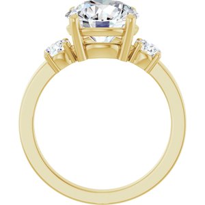 14K Yellow Gold 9.4 mm Round Ring Mounting – image 3