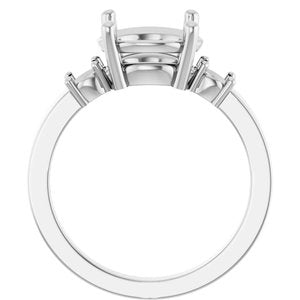 Sterling Silver 9.4 mm Round Ring Mounting – image 4