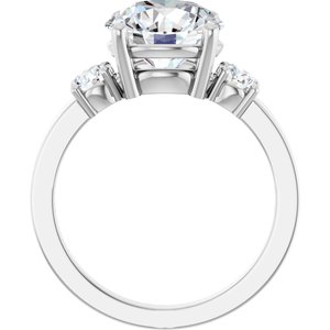 Sterling Silver 9.4 mm Round Ring Mounting – image 3