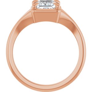 10K Rose Gold 5.5x5.5 mm Square Ring Mounting – image 3
