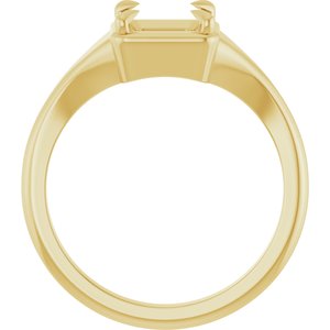 14K Yellow Gold 5.5x5.5 mm Square Ring Mounting – image 4