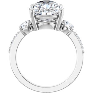 Sterling Silver 15x10 mm Pear Ring Mounting – image 3