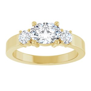 18K Yellow Gold 7.5x5.5 mm Oval Ring Mounting – image 5