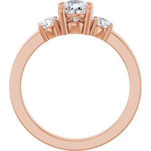 10K Rose Gold 7x5 mm Pear Ring Mounting – image 3