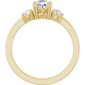 14K Yellow Gold 7x5 mm Pear Ring Mounting – image 3