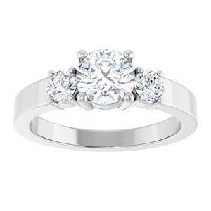 Sterling Silver 6 mm Round Ring Mounting – image 5