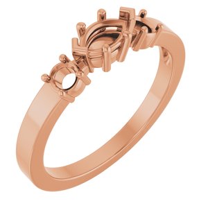 14K Rose Gold 6x3.5 mm Marquise Ring Mounting – image 2
