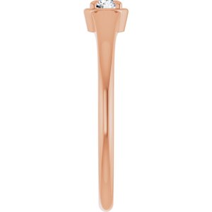 14K Rose Gold 3.2 mm Round Ring Mounting – image 7