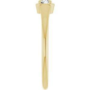 10K Yellow Gold 3.2 mm Round Ring Mounting – image 7