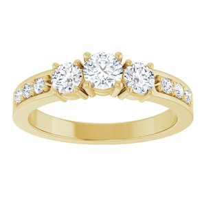 10K Yellow Gold 4.1 mm Round Ring Mounting – image 5