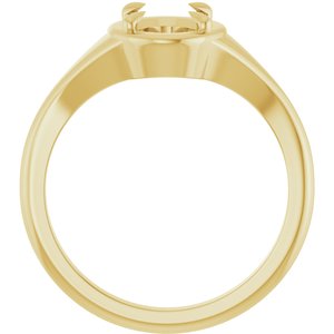 10K Yellow Gold 8x6 mm Oval Ring Mounting – image 4
