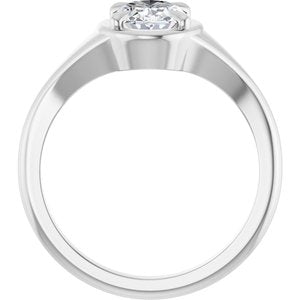 Sterling Silver 8x6 mm Oval Ring Mounting – image 3
