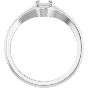 Continuum Sterling Silver 6x4 mm Oval Ring Mounting – image 4