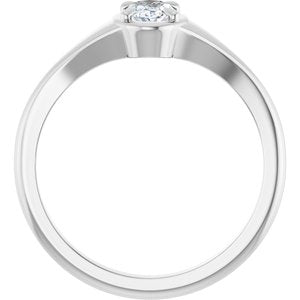 Sterling Silver 6x4 mm Oval Ring Mounting – image 3