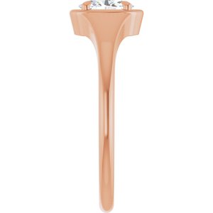 10K Rose Gold 6x4 mm Oval Ring Mounting – image 7