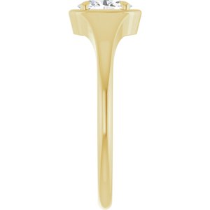 14K Yellow Gold 6x4 mm Oval Ring Mounting – image 7