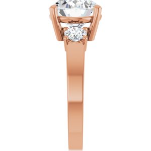 10K Rose Gold 11x9 mm Oval Ring Mounting – image 7
