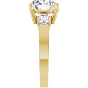 18K Yellow Gold 11x9 mm Oval Ring Mounting – image 7