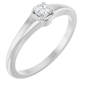 Continuum Sterling Silver 3.2 mm Round Ring Mounting