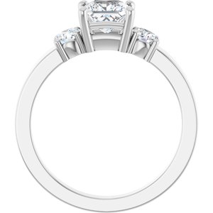 Sterling Silver 5x5 mm Square Ring Mounting – image 3