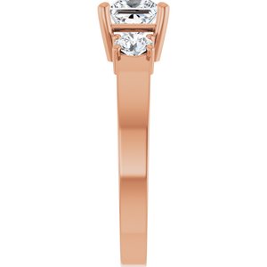 10K Rose Gold 5x5 mm Square Ring Mounting – image 7