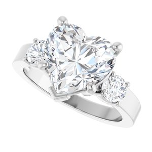 Continuum Sterling Silver 10x10 mm Heart Ring Mounting – image 8
