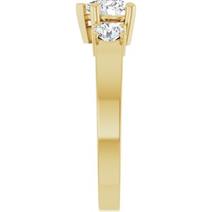 10K Yellow Gold 5.5x5.5 mm Heart Ring Mounting – image 7