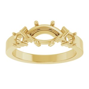 14K Yellow Gold 10x5 mm Marquise Ring Mounting – image 6