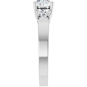 18K White Gold 7.5x5.5 mm Oval Ring Mounting – image 7